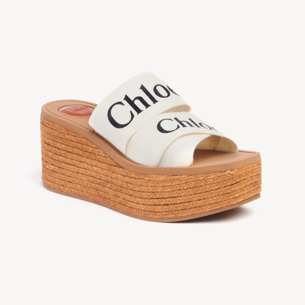 Chloe Wood Wedge Espadrille